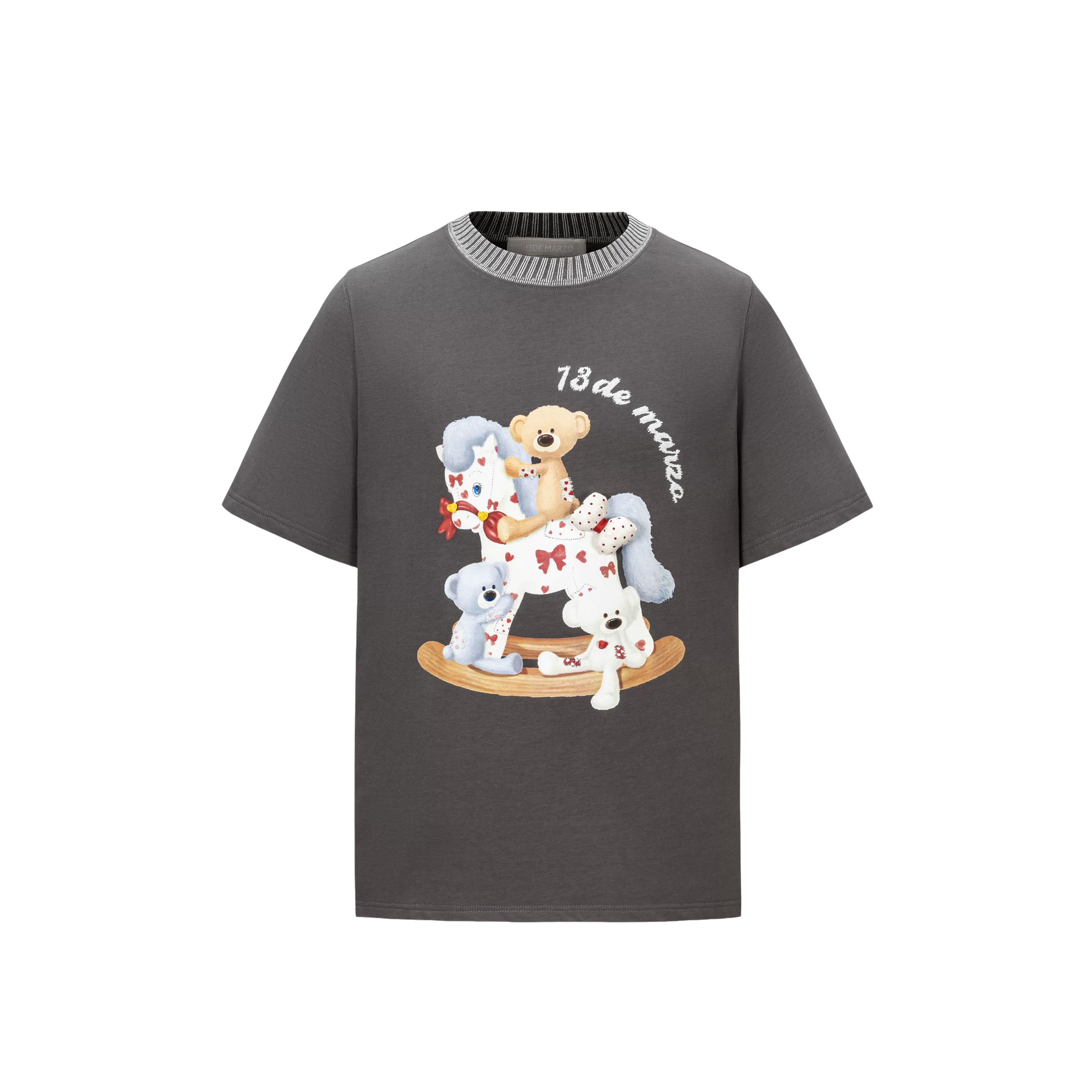 Loose Cotton T-shirt with Rocking