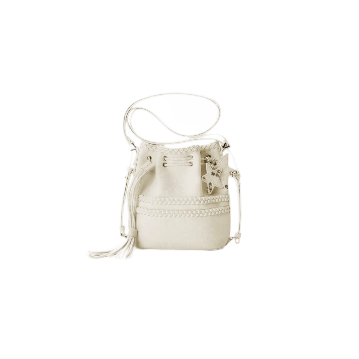 Braided Drawstring Bucket Backpack