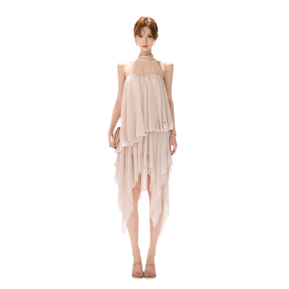 CYNR Pearl Halter Midi Dress – view 17