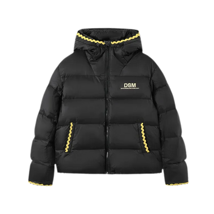 Glossy Nylon Hooded Puffer