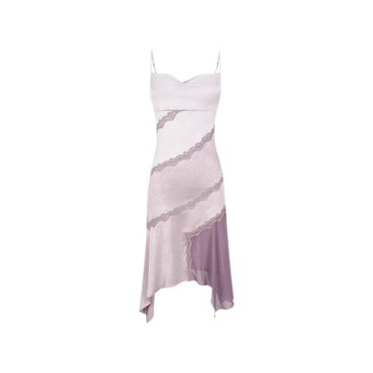 Asymmetric Satin Cami Dress