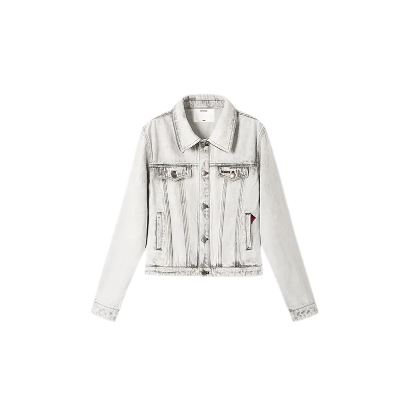 Washed Cropped Denim Jacket