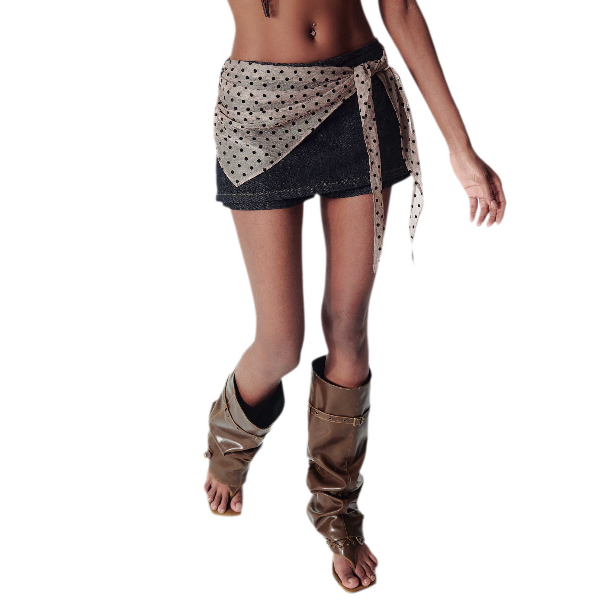Polka Dot Skort Skirt