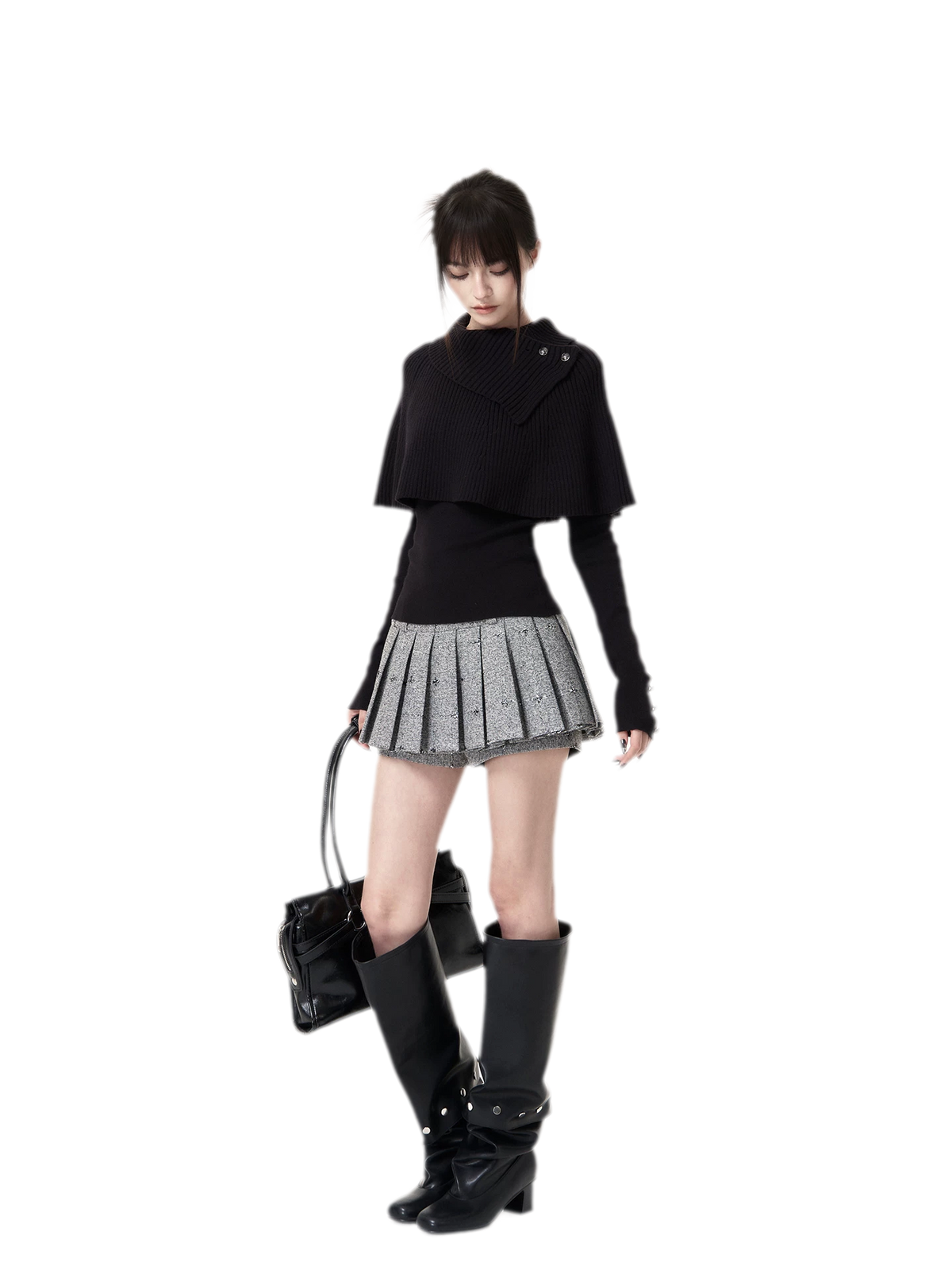 Stretch-Strick-Cape-Set