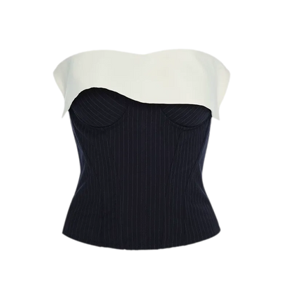 Ruffled Boned Corset Bustier