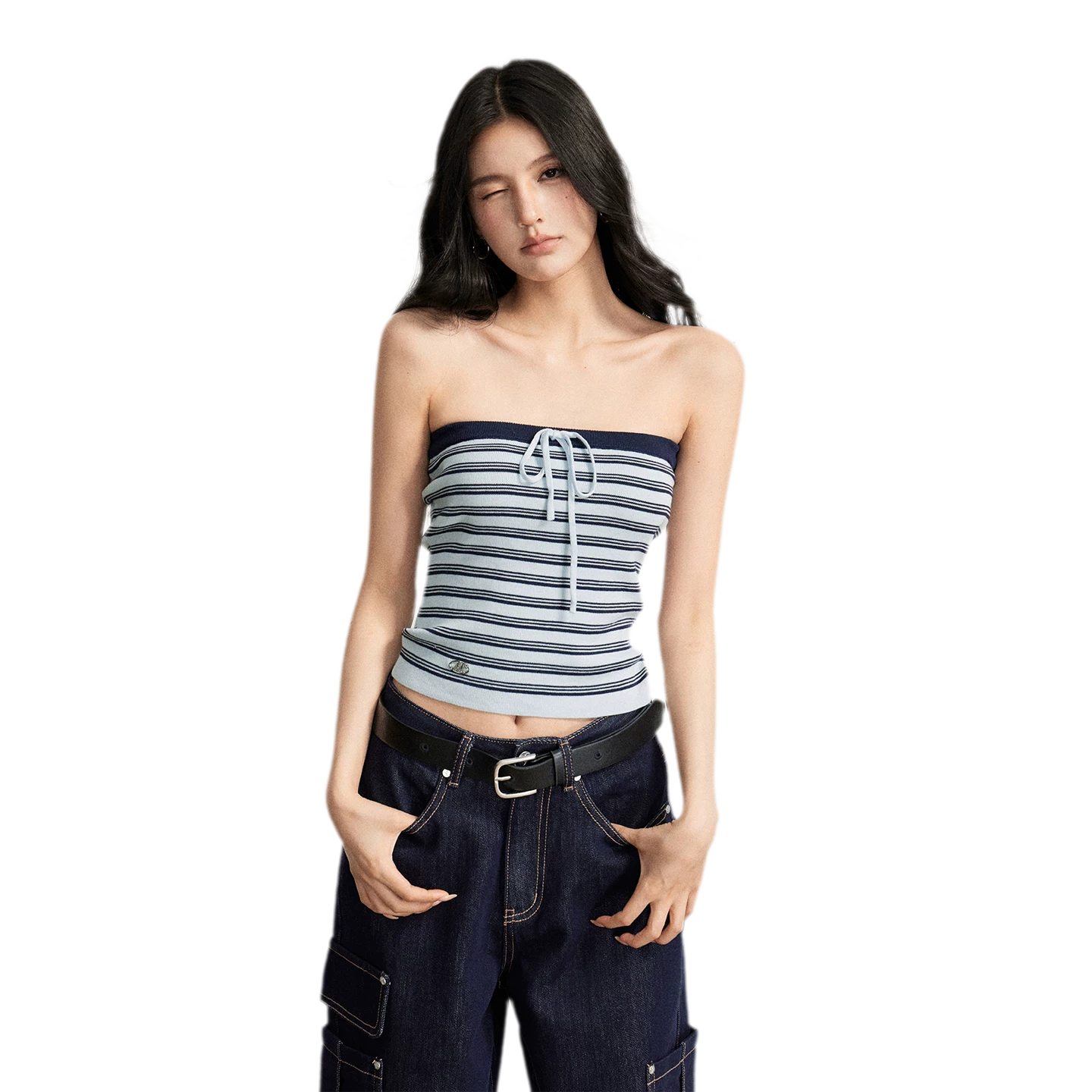 Striped Knit Bustier