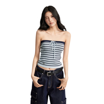 Striped Knit Bustier