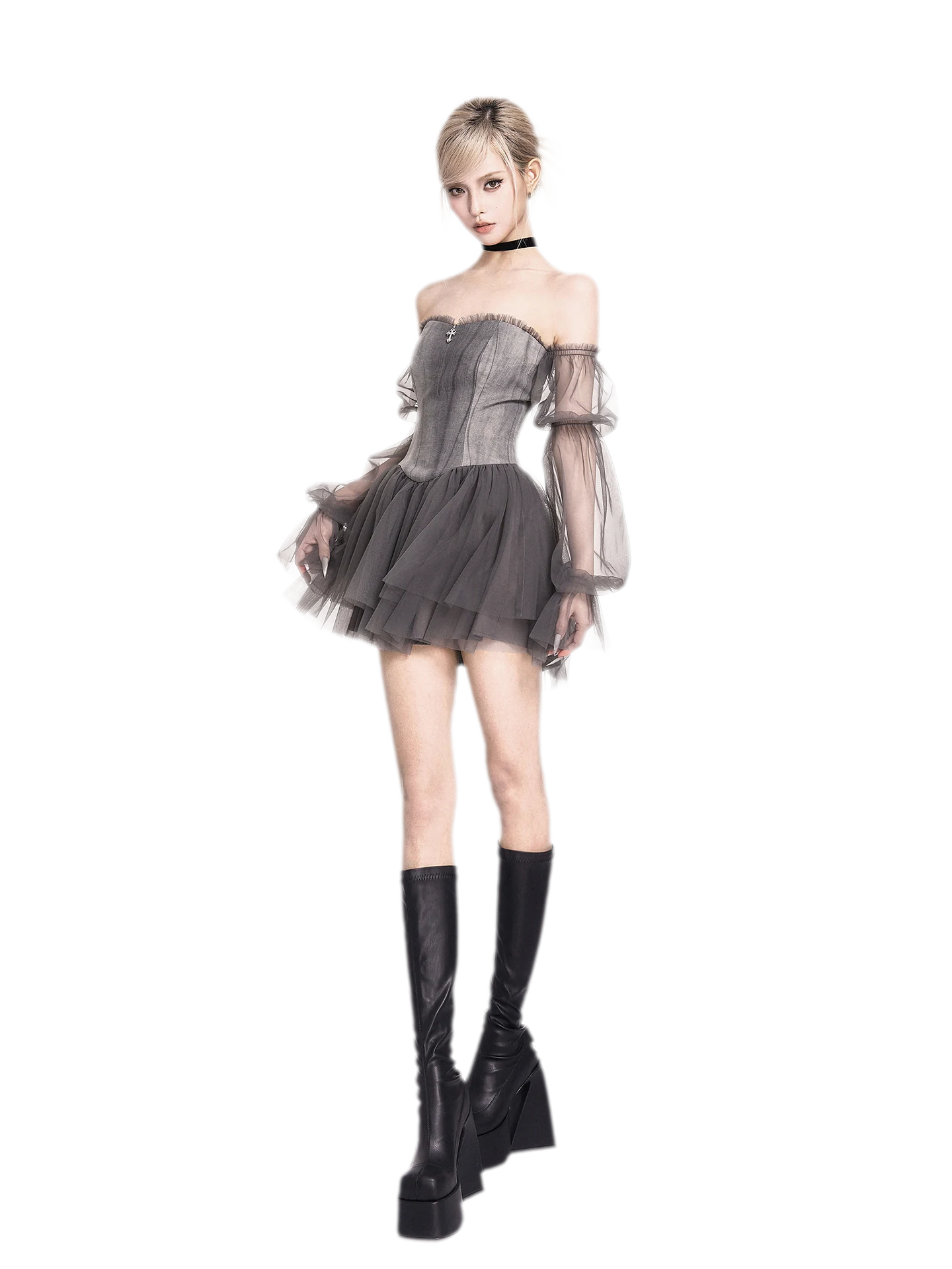 Tie-Dye Corset Tutu Dress