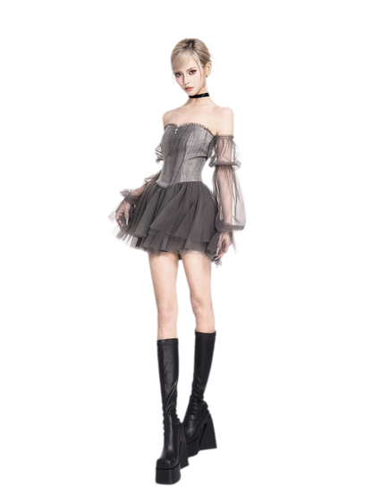Tie-Dye Corset Tutu Dress