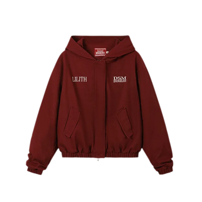 Washed Graphic Hooded Jacket