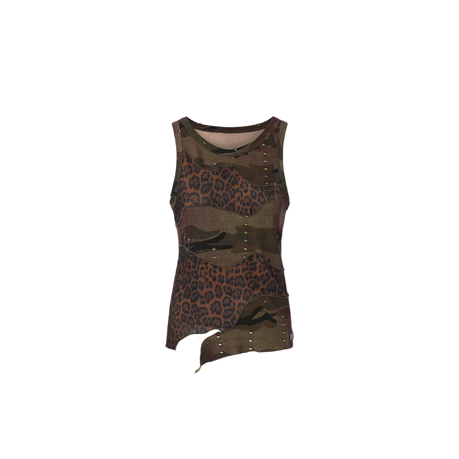 Lightweight Patchwork Leopard Camouflage Tank Top
