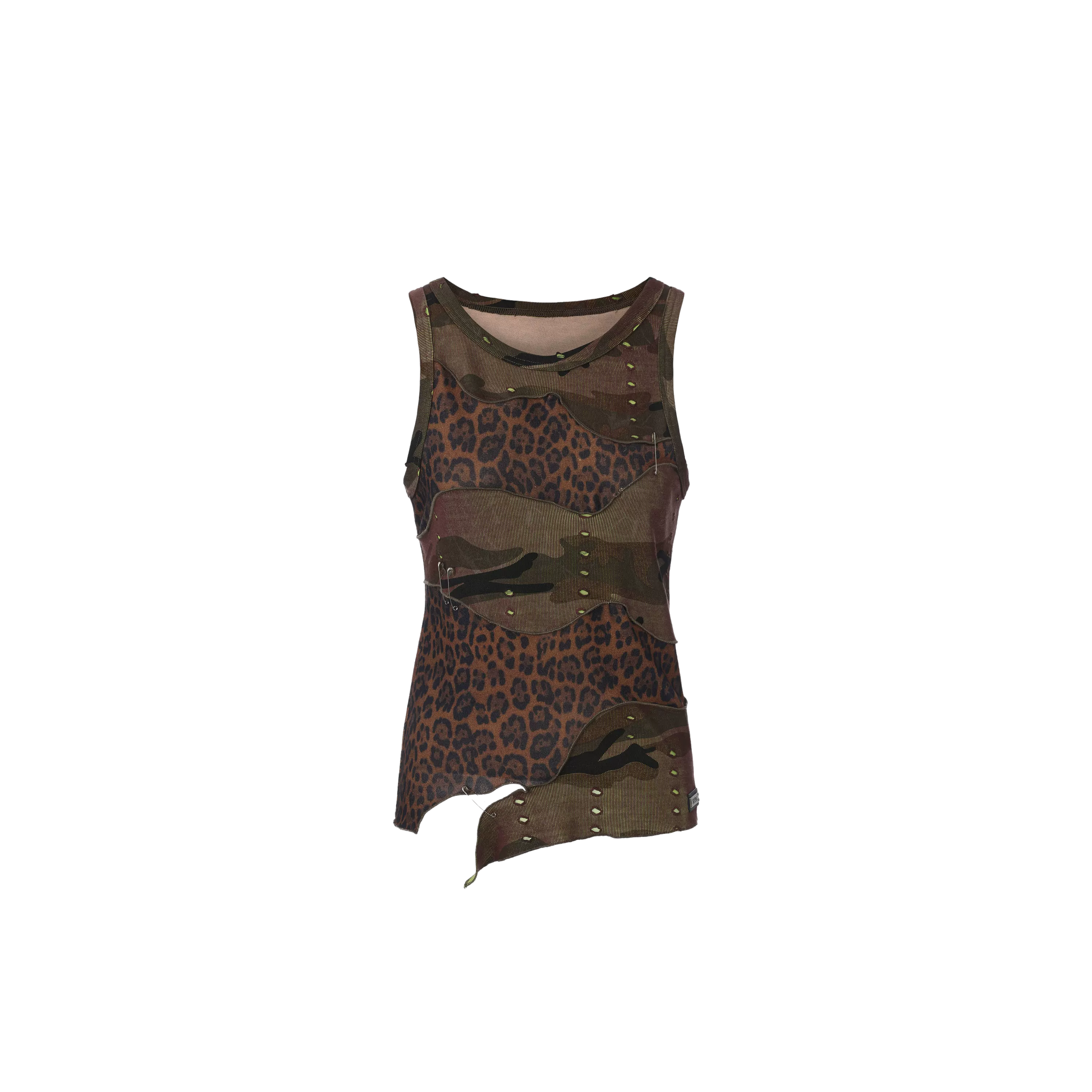 Lightweight Patchwork Leopard Camouflage Tank Top