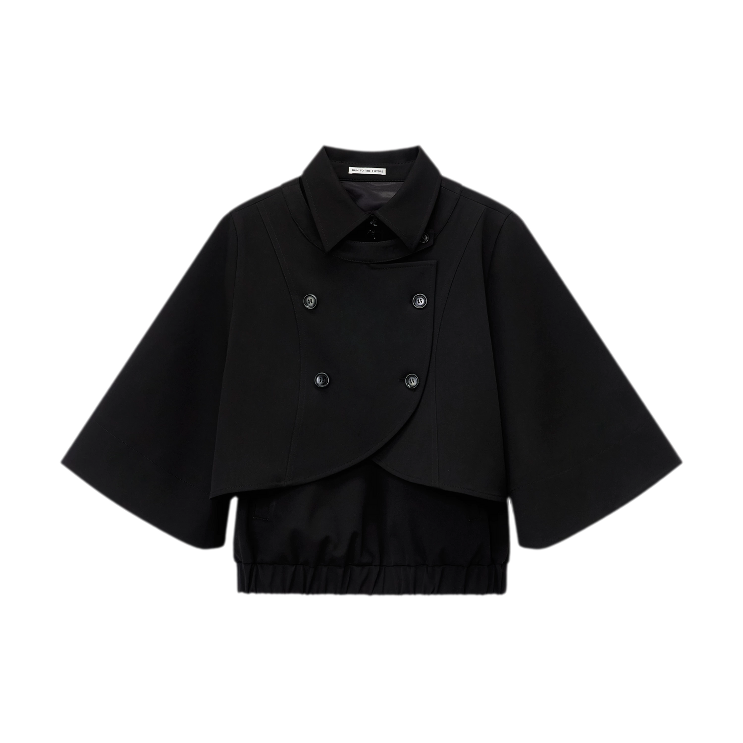 Double-Breasted Cape Vest Coat