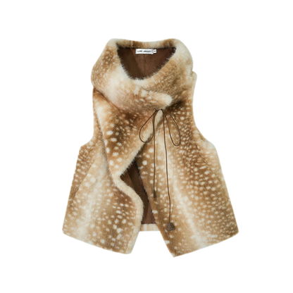 Plush Faux Fur Cropped Vest