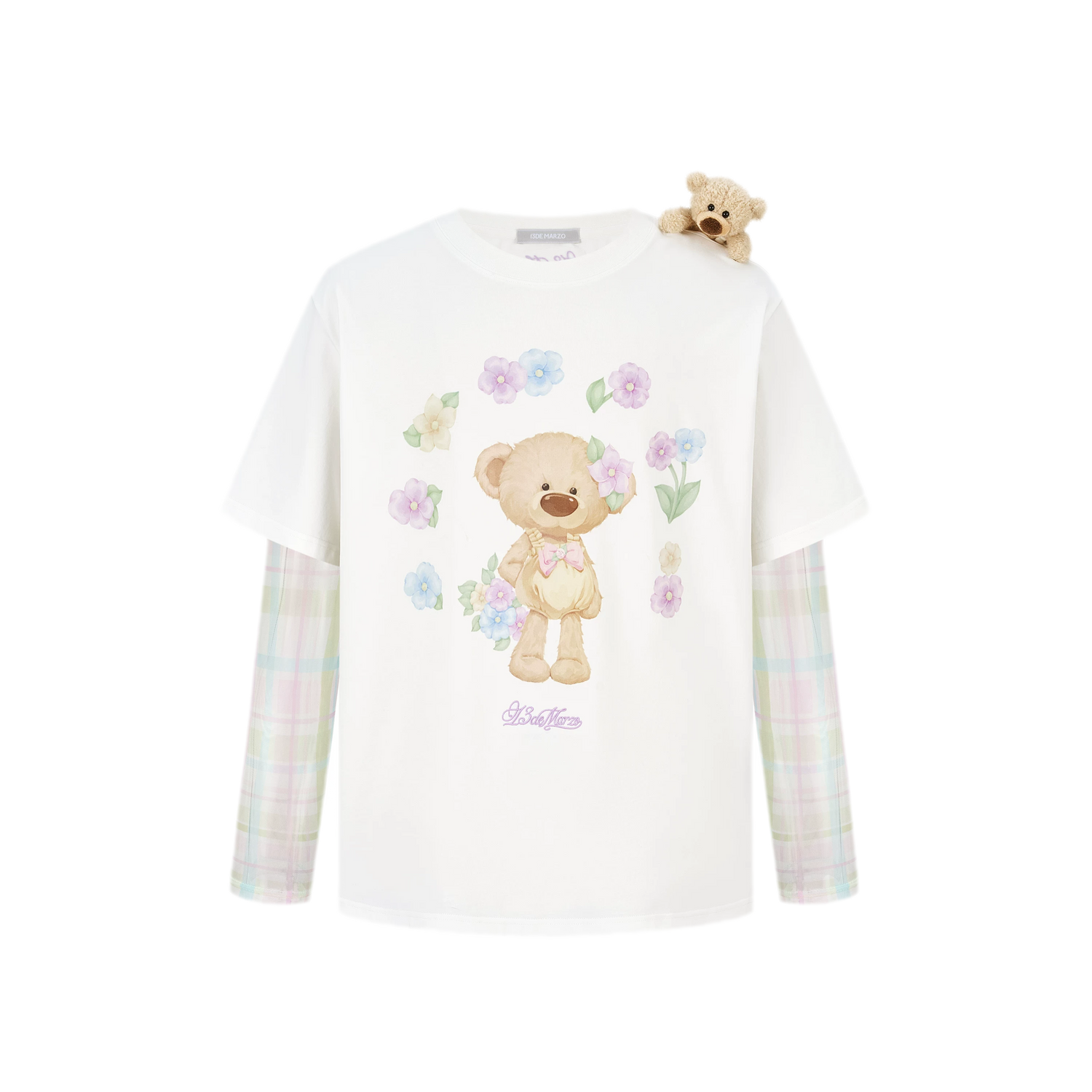 Floral Appliqué Layered T-shirt