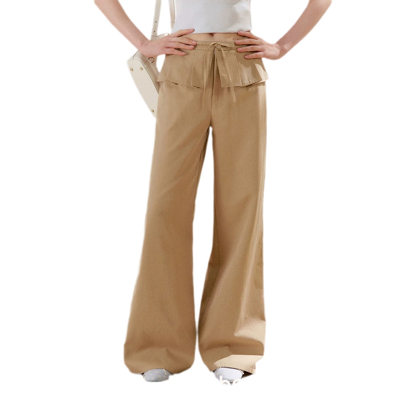 Pleated Wide-Leg Pants