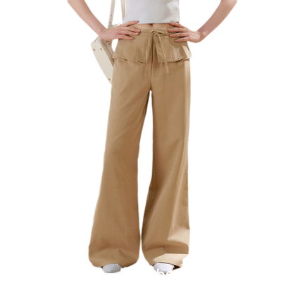Pleated Wide-Leg Pants
