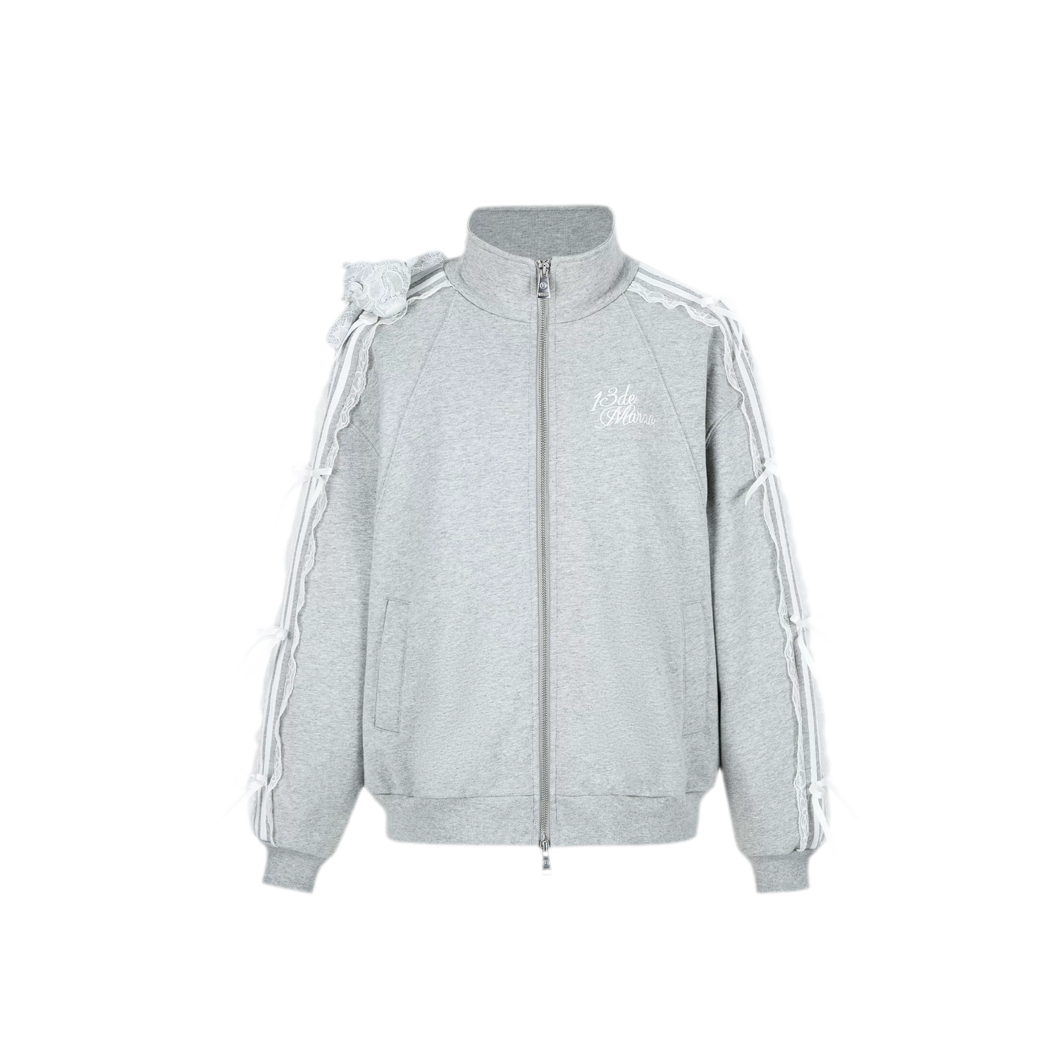 Lace Zip Knit Jacket