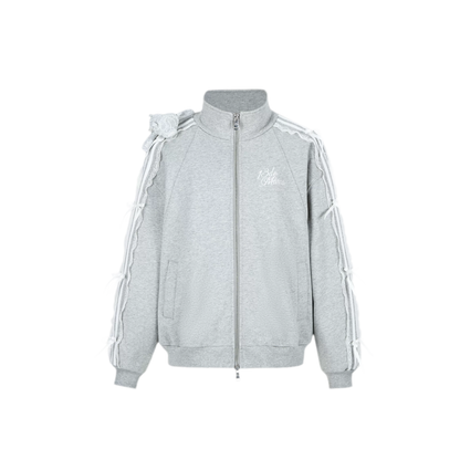 Lace Zip Knit Jacket