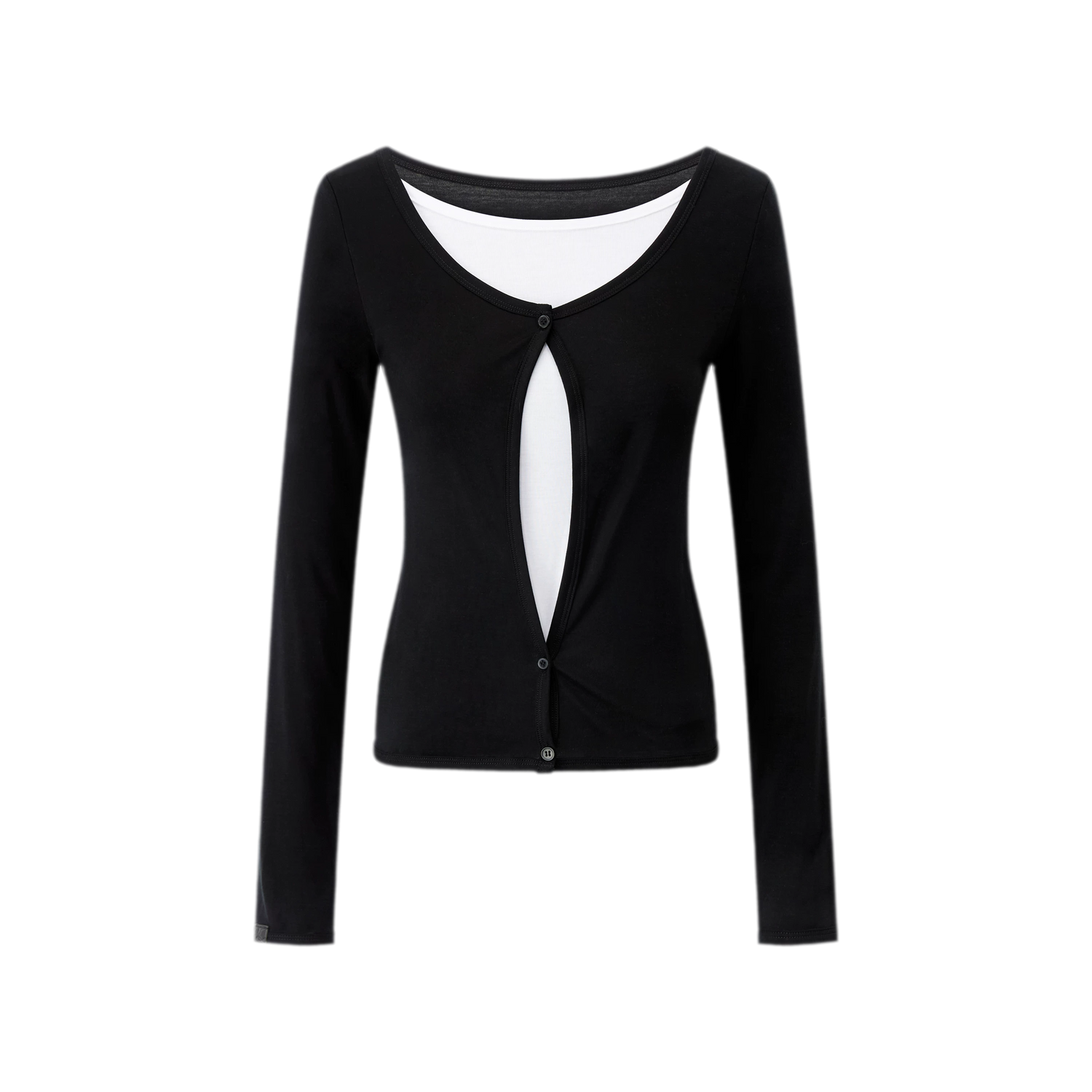 Lyocell Faux Two-Piece Top