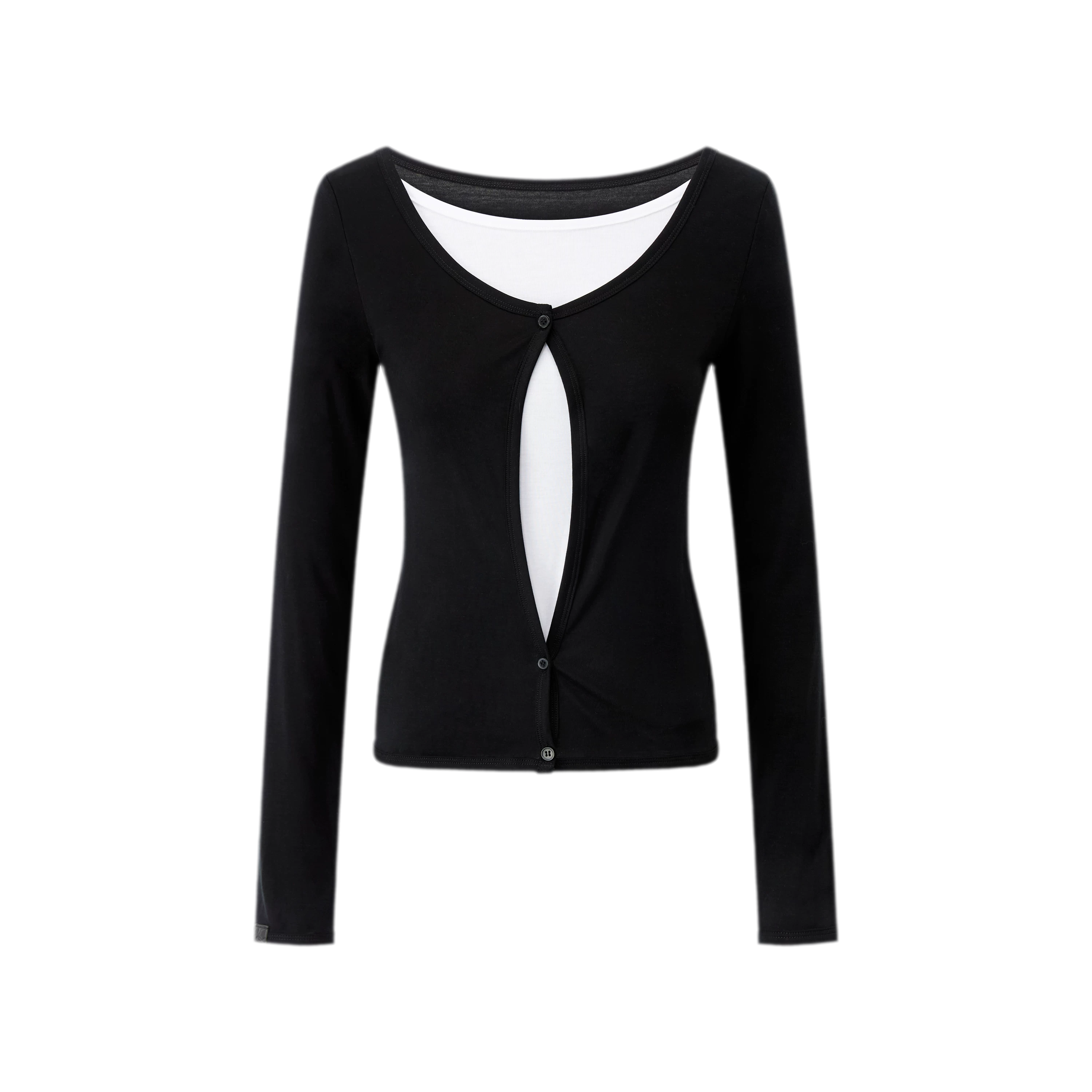 Lyocell Faux Two-Piece Top