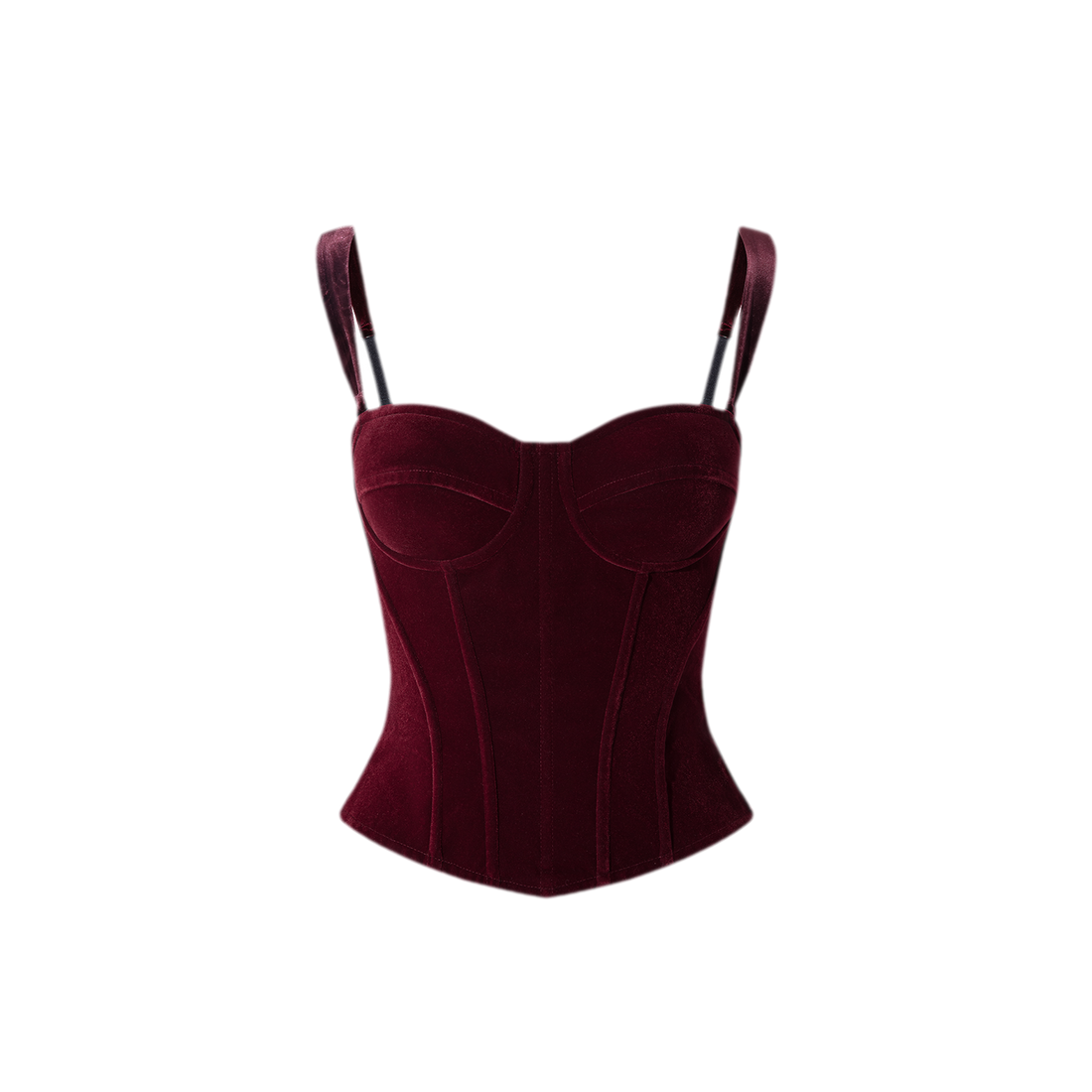 CORSELET Velvet Boned Corset Top – view 16