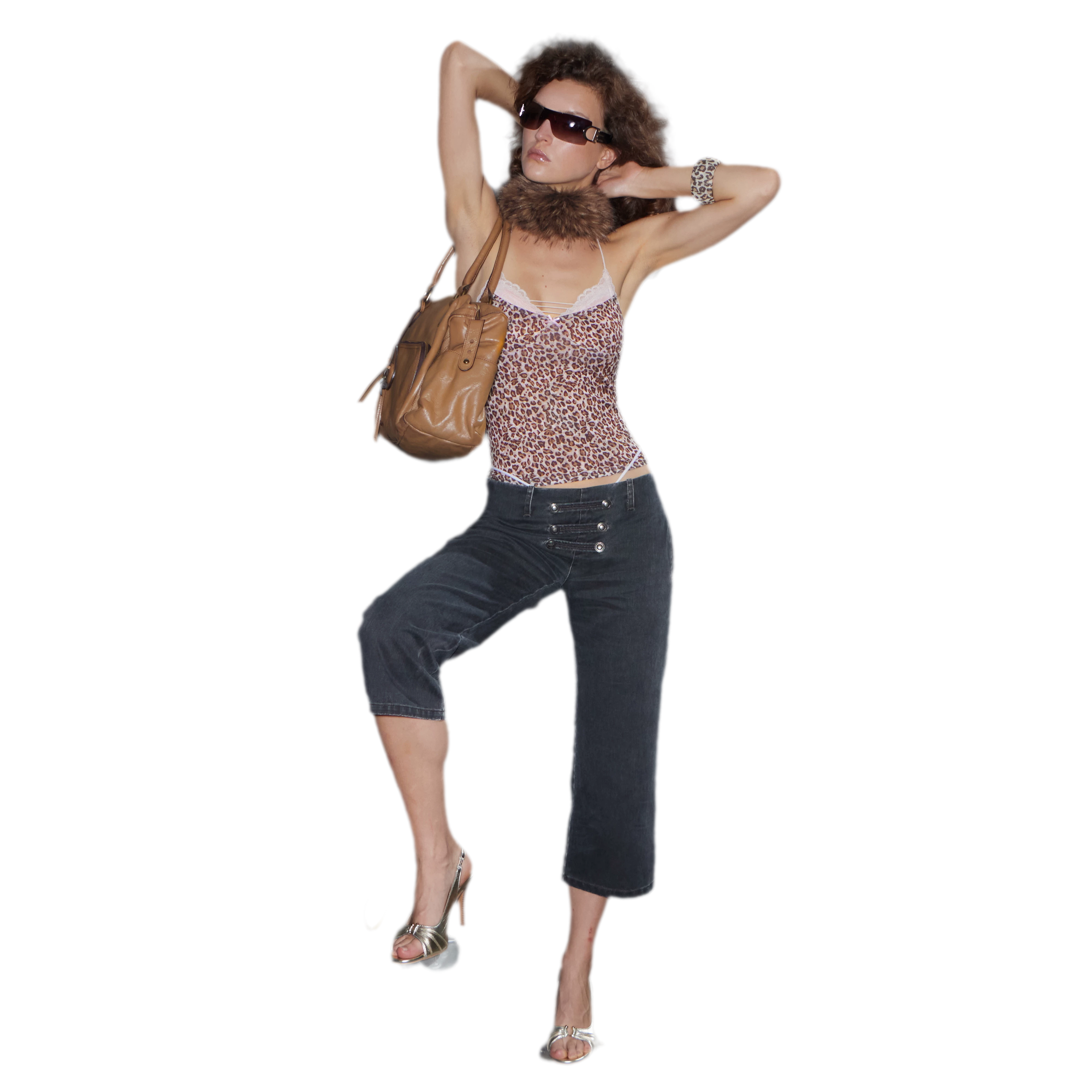 Retro Leopard Print Lace Camisole