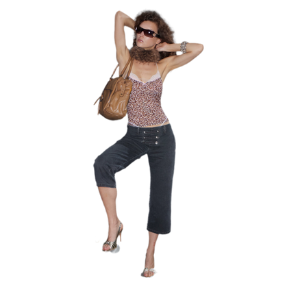 Retro Leopard Print Lace Camisole