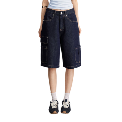 Wide-Leg Cargo Shorts