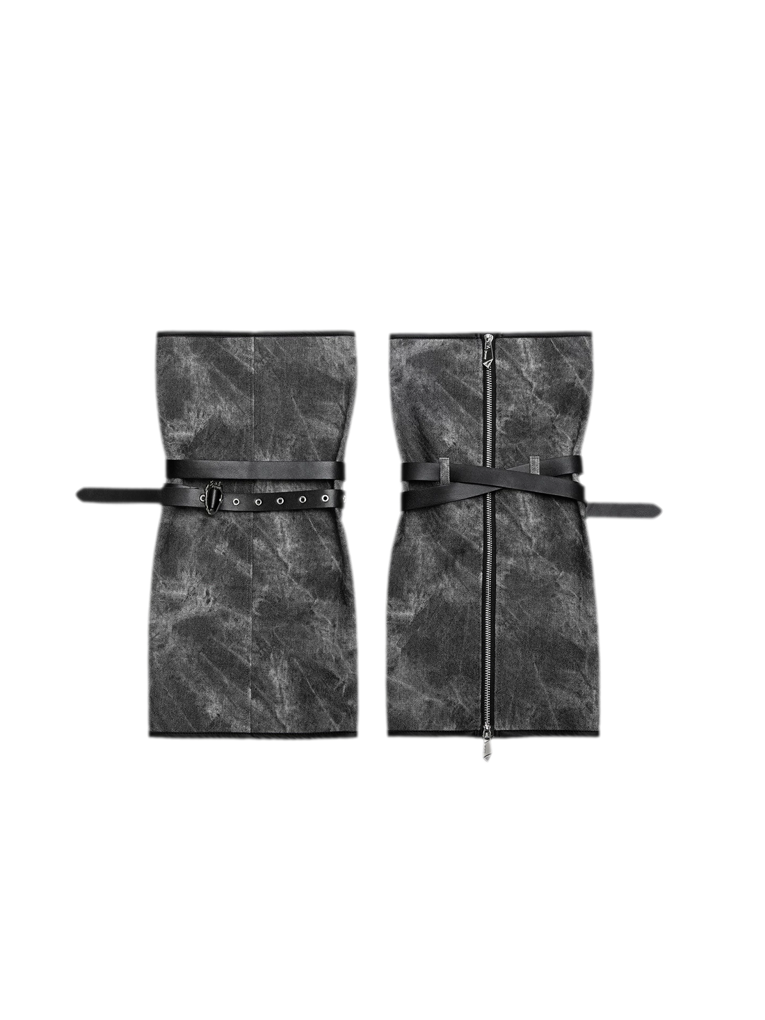 Distressed Leather Slouch Leg Covers