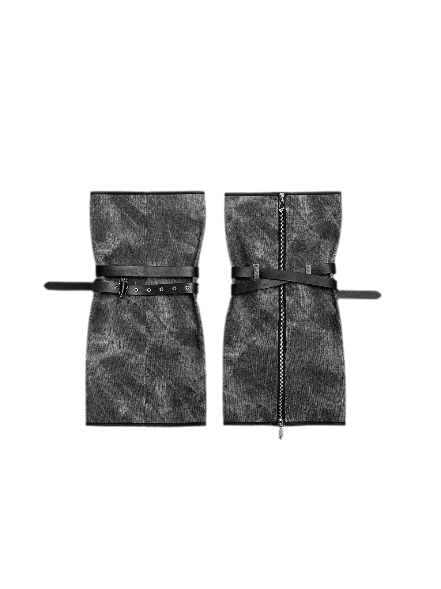 Distressed Leather Slouch Leg Covers