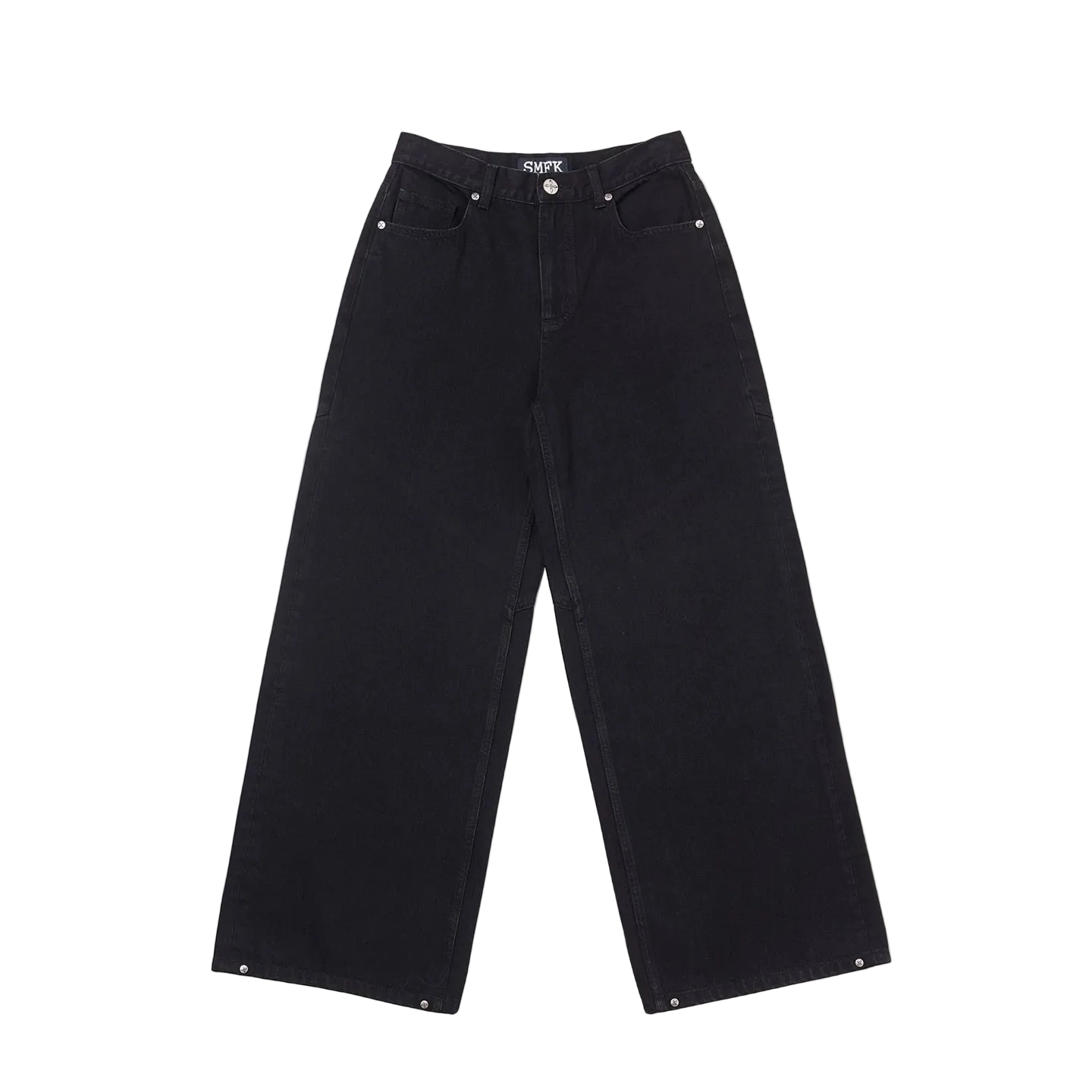 Classic Black and White Wide Leg Jeans