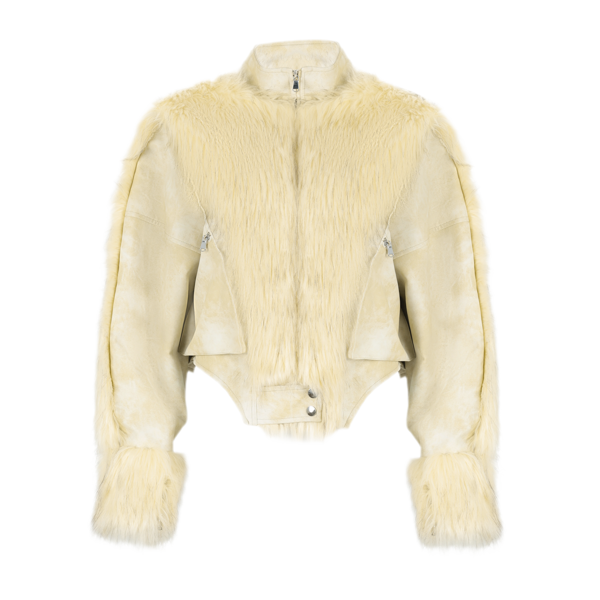 Deconstructed Faux Fur Jacket