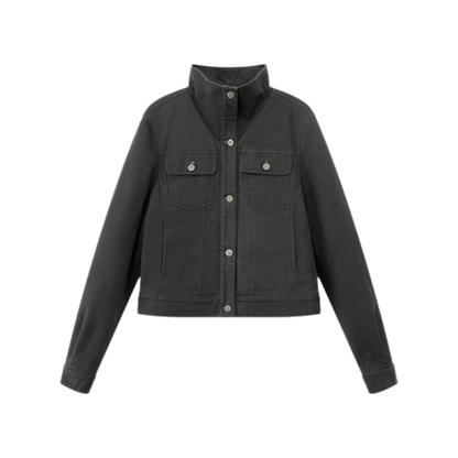 Vintage-gewaschene wattierte Utility-Jacke