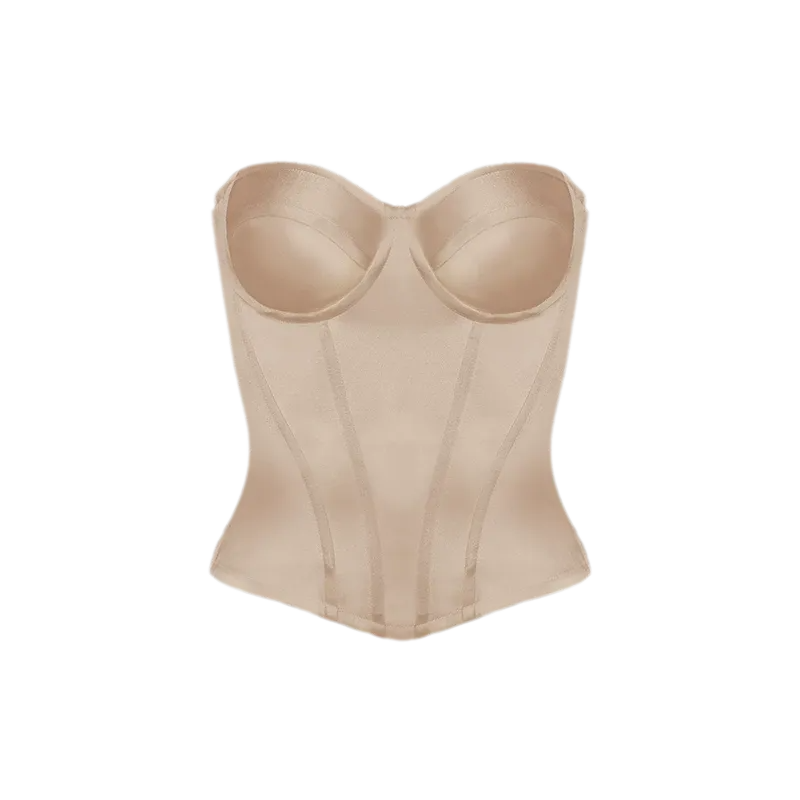Velvet Bow Satin Corset