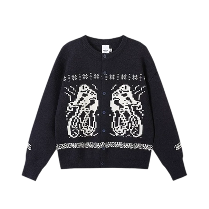 Fair Isle Relaxed Cardigan Sweater