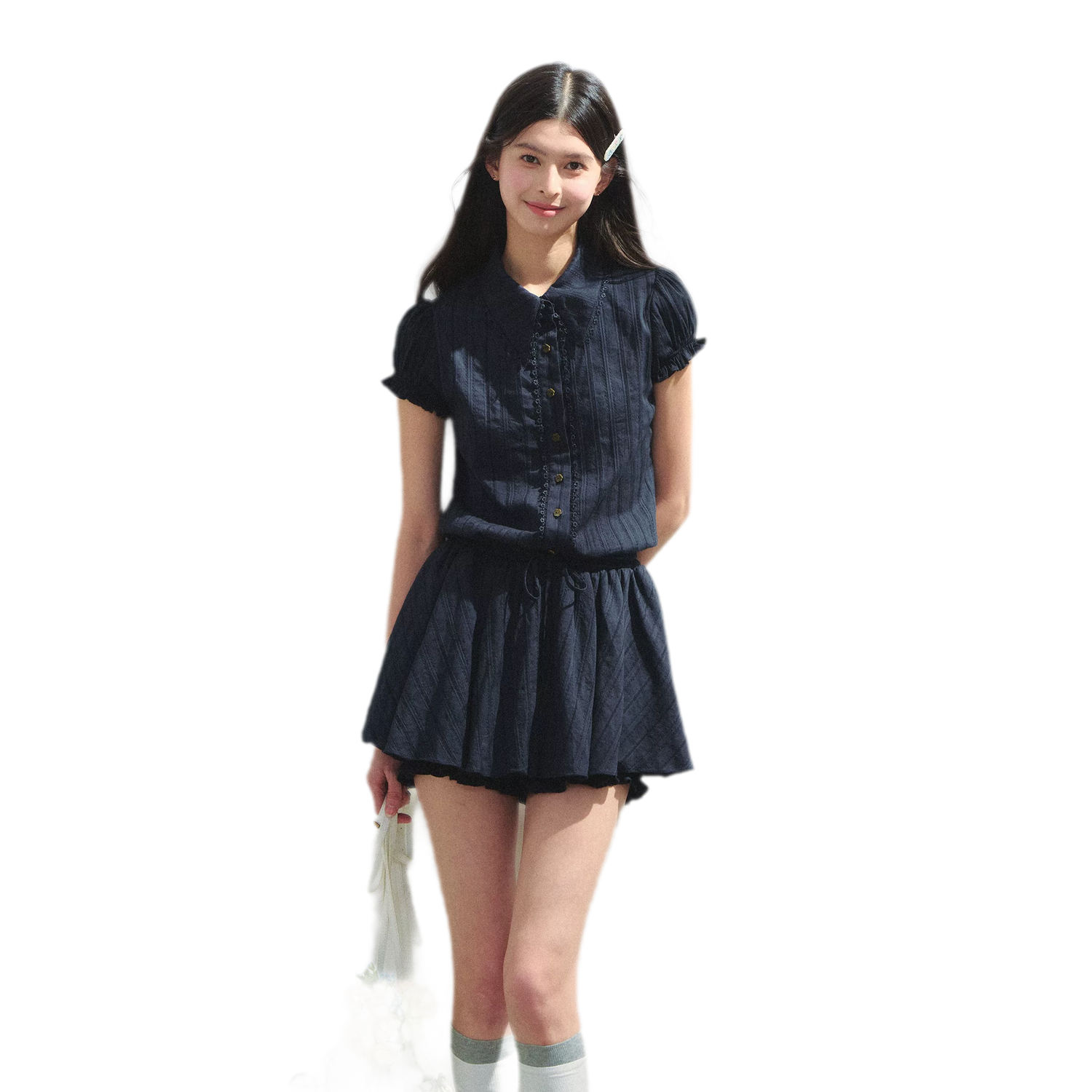 Cotton Waist-Shaping Shirt Dress