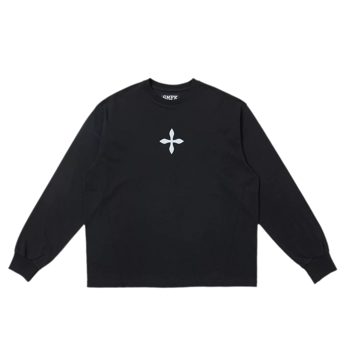 Cross Statue Oversized Long Sleeve Top