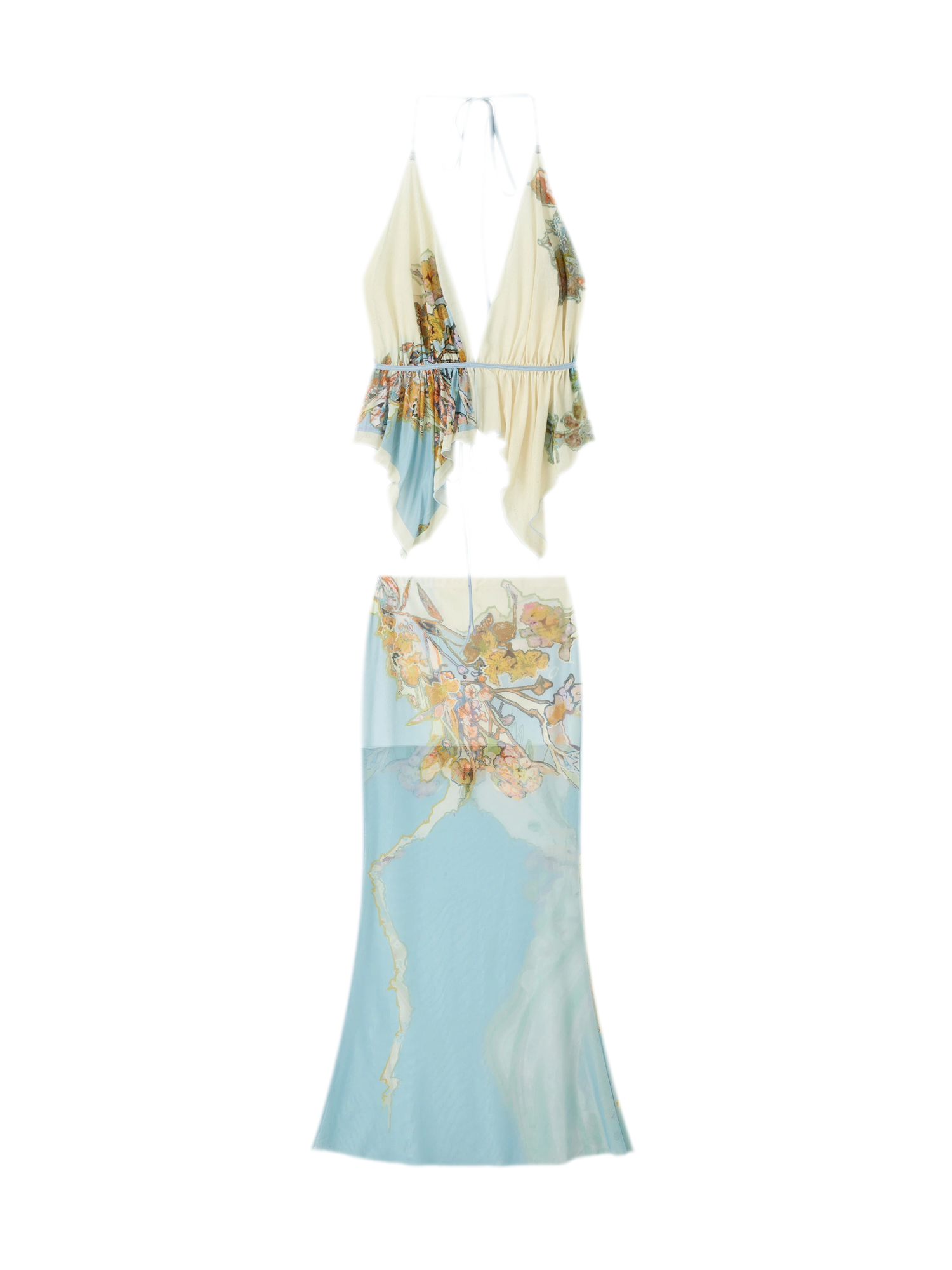 Island Climate Printed Mesh Camisole &amp; Skirt Set