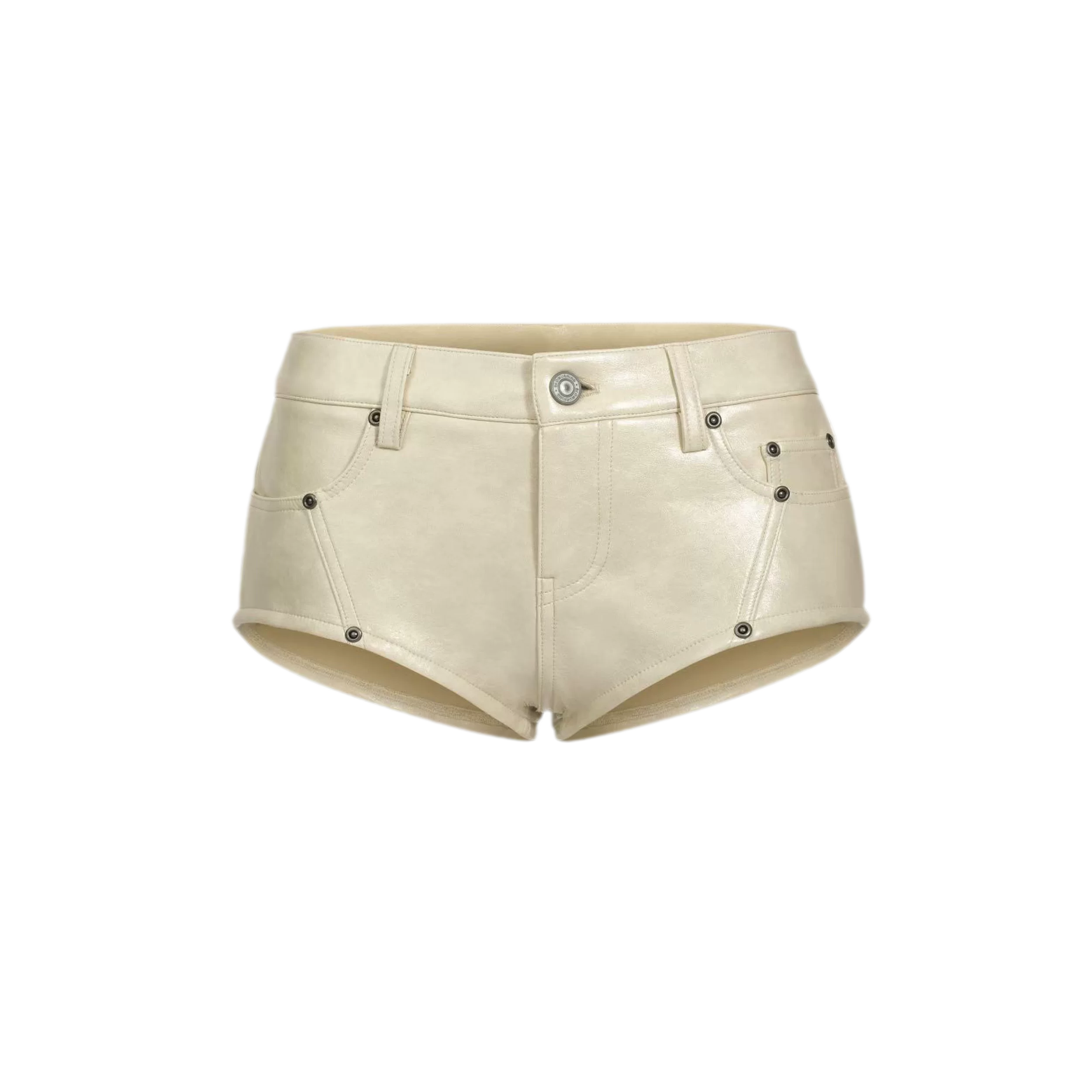 Leather Low-Rise Shorts