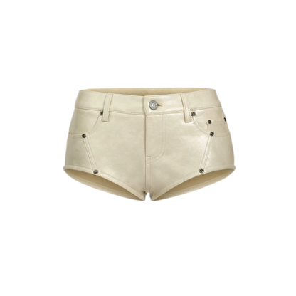 Leather Low-Rise Shorts