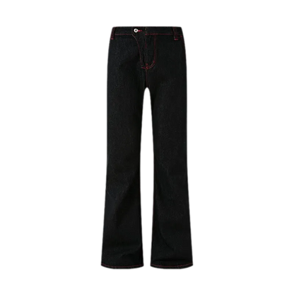 Washed Bootcut Raw-Denim Jeans