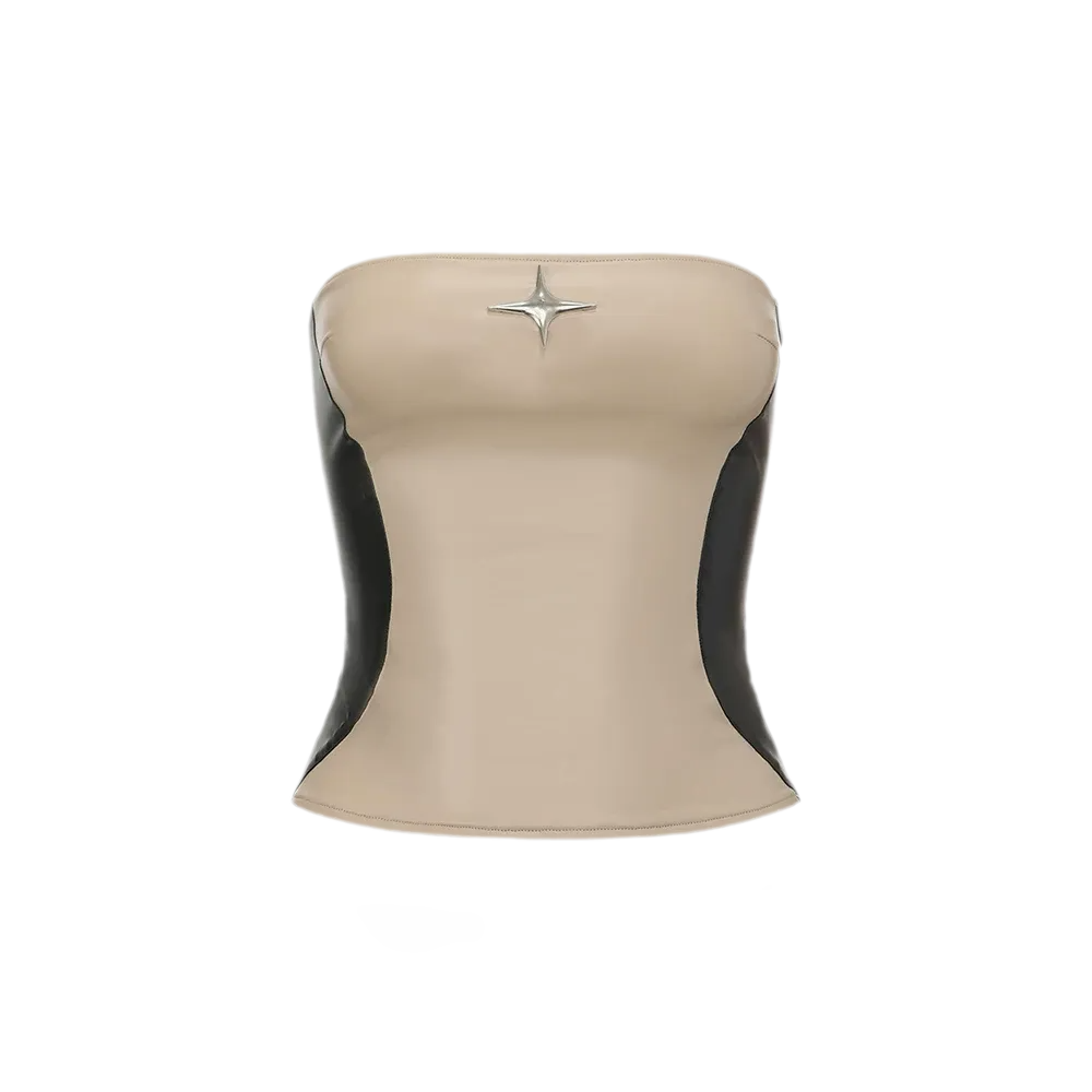 Luxe Contrast Bandeau Top