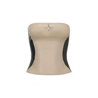 Luxe Contrast Bandeau Top