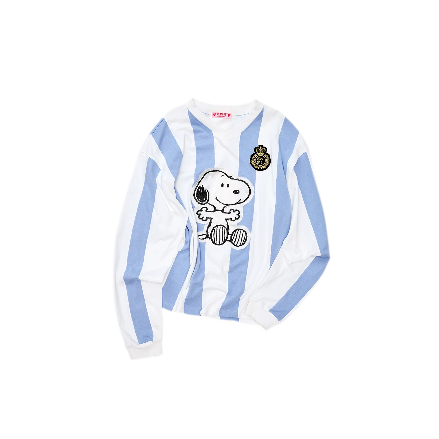 Retro Embroidered Striped T-Shirt