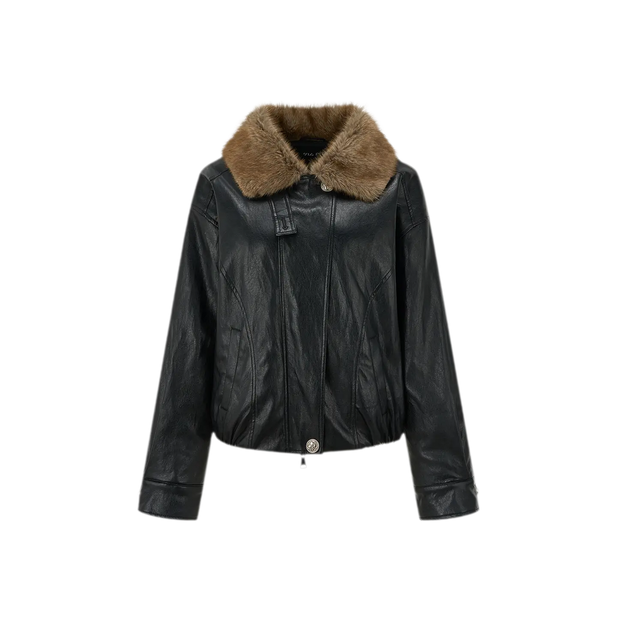Metallic Leopard Collar Jacket
