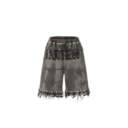Punk Grunge Distressed Denim Shorts