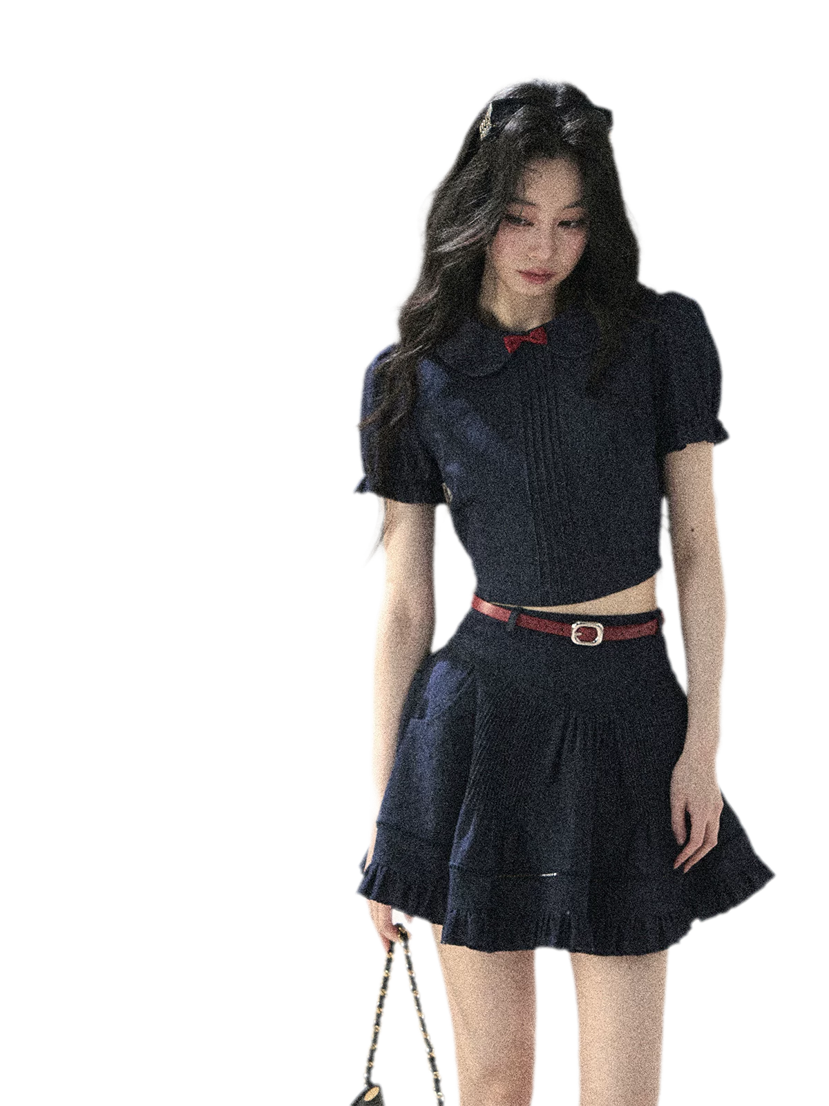 Seaside Pintuck Denim Set