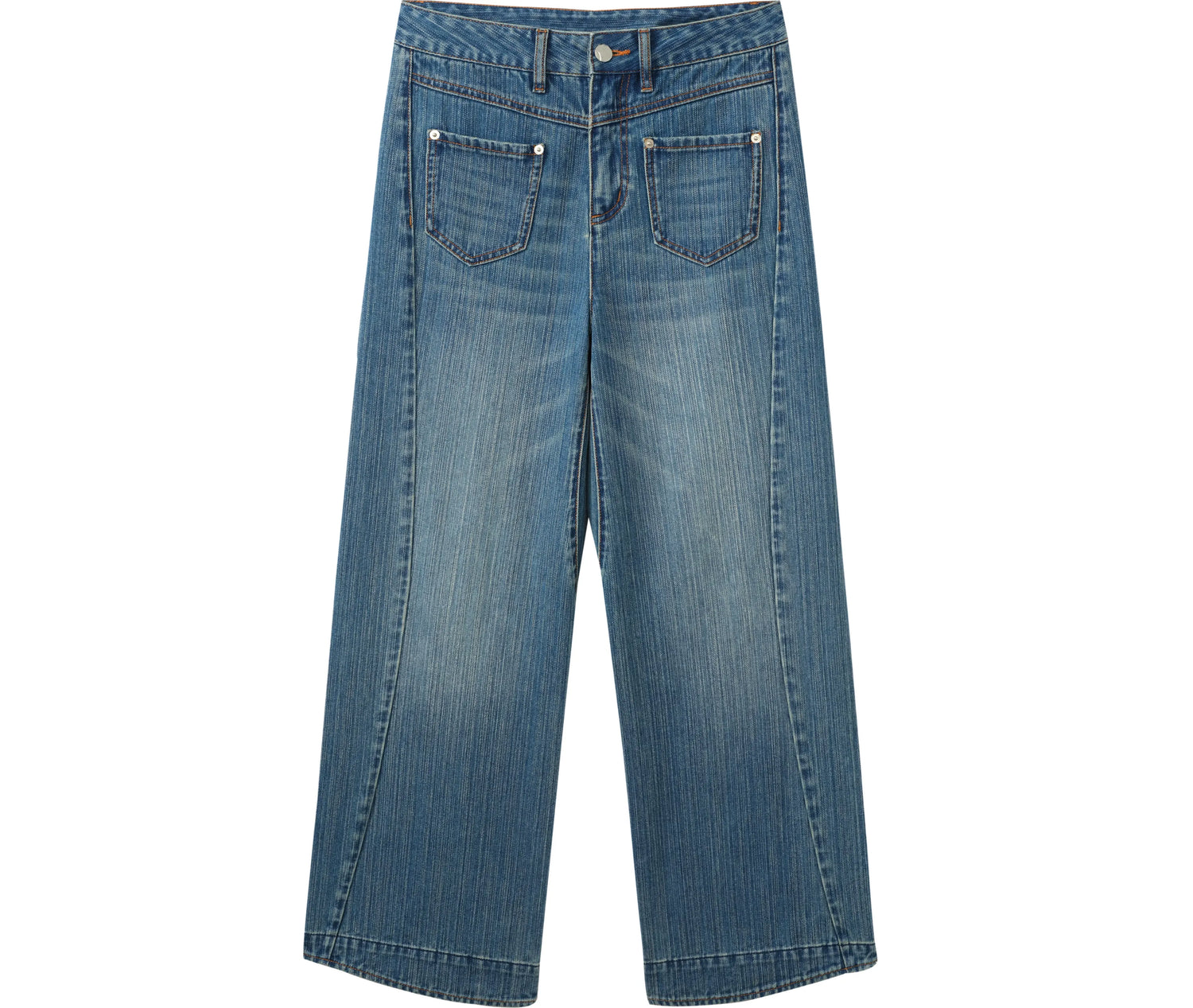 Deconstructive Wide-Leg Jeans