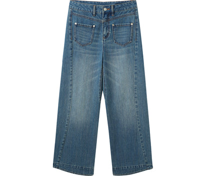 Deconstructive Wide-Leg Jeans